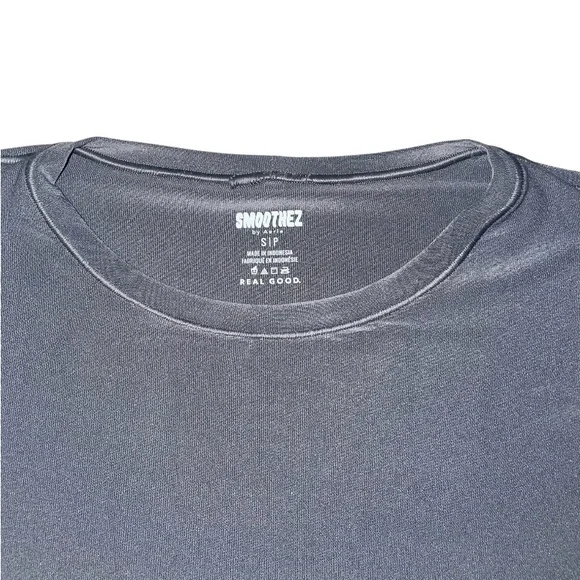 AERIE SMOOTHEZ Short Sleeve Crew Tee T Shirt in Shell Gray Small - Picture 4 of 5